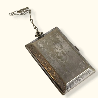 Antique Art Deco Silver-Plated Compact - Image 1 of 4