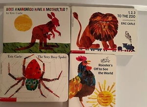 Lot of 4 Eric Carle PB/HC/Board Books for Children's Kid Toddler - Picture 1 of 7