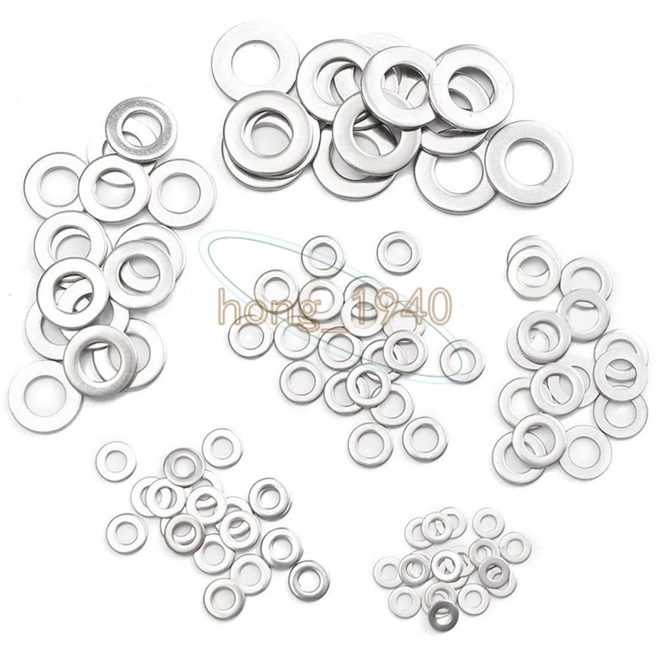 New Flat Washer A2 Stainless Steel Plain Washer Standard Metric Flat Washer Size