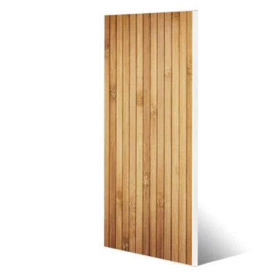 banjado Metall Pinnwand 30x75cm groß Memoboard magnetisch Bambusholz Magnettafel - Bild 1 von 4