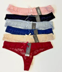 6 Sexy Women V-string Briefs Panties Thongs G-string Lingerie Underwear Size L - Picture 1 of 3
