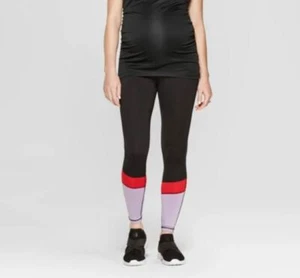 Maternity Colorblock Active Wear Leggings - Isabel Maternity by Ingrid & Isabel - Picture 1 of 5