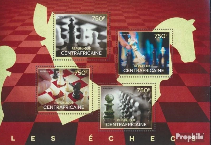 Africa central república 5035-5038 Sheetlet nuevo 2014 ajedrez - Imagen 1 de 1