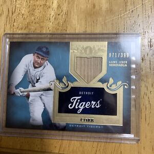 TY COBB ⭐ 2011 Topps Tier One (Actual) GAME USED Bat Relic /399 TIGERS #1 HOF 