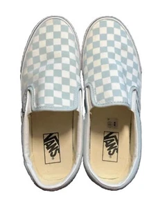 Blue & White Slip-on Vans, Size 10 Women & 8.5 Men, GREAT CONDITION! - Picture 1 of 7