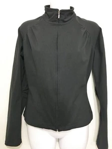 Lucy S Black Long-Sleeve Jacket Full Zip Athleisure - Picture 1 of 5