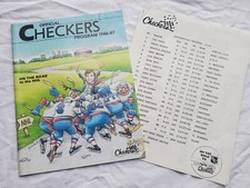 Vintage 1986 IHL Hockey Indianapolis Checkers vs Fort Wayne Komets Game Program