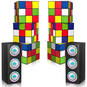 8 Pcs 80s 90s Paper Party Decorations Hip Hop - Picture 1 of 3