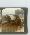 Belgian Sharpshooters In Trenches From Drain Pipe Underwood Wwi Stereoview