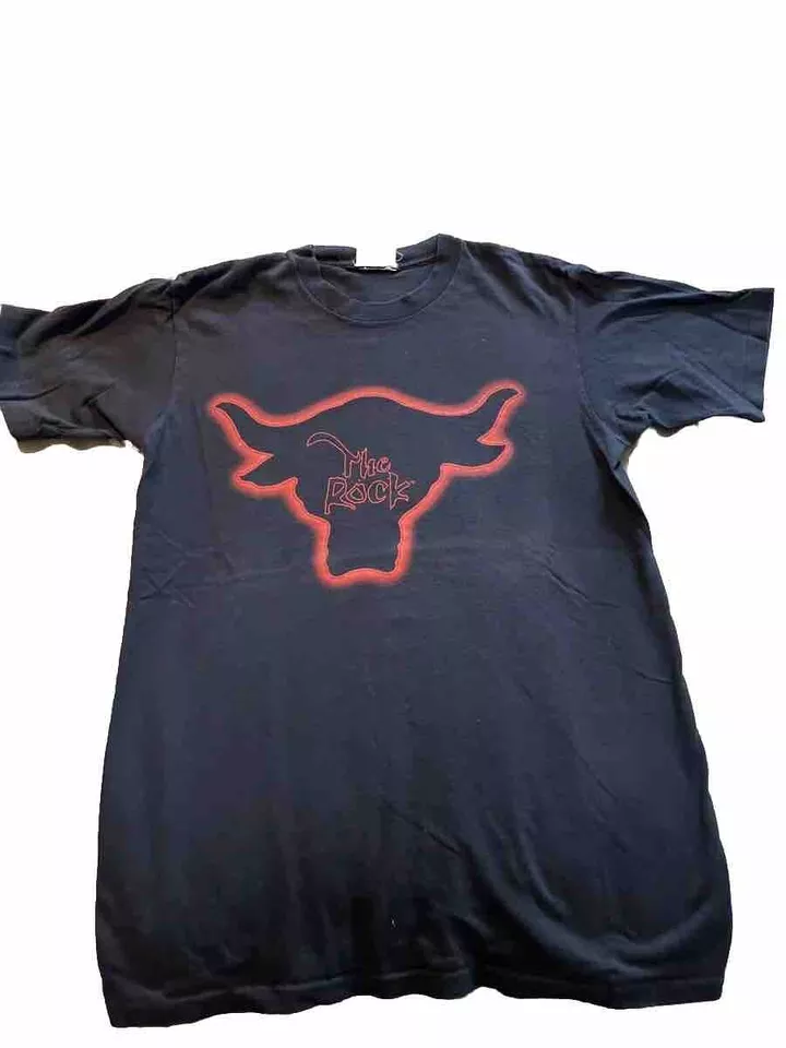 Мужская винтажная футболка WWF The Rock Smell What The Rock Is Cookin' -1998 средний размер - Изображение 1 из 4