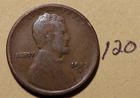 1913-D Lincoln Wheat Cent  (FREE SHIPPING)  #120 Cover