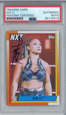Xia Li Signed Slabbed Autograph WWE 2021 Topps Heritage CARD PSA DNA - Image 1 of 2