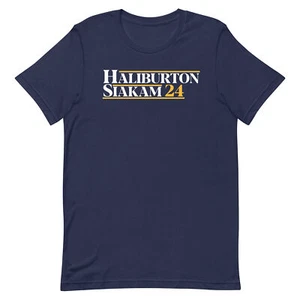 TYRESE HALIBURTON & PASCAL SIAKAM Presidential T-SHIRT Indiana Pacers Basketball - Picture 1 of 10