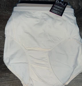 Bali 3-Pair Women's Brief Underwear Panties Stretch Nylon Microfiber (B) ~ 6/7 - Picture 1 of 4