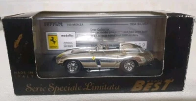 1/43 BEST FERRARI 750 MONZA SILVER SERIE LIMITATA.NO BANG ART MODEL BRUMM  - Immagine 1 di 4