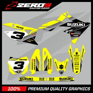 Kit de gráficos personalizado MX: SUZUKI RM RMZ 125 - 450 - FAZE NEGRO - Imagen 1 de 6