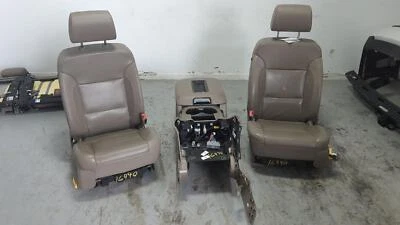 2015-2020 GMC YUKON TAN LEATHER FRONT ROW SEATS W/CONSOLE DRIVER PASSENGER - Image 1 of 4