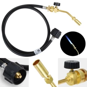 Mapp Gas Propane Gas Tank Turbo Torch Hose Adapter for Brazing Soldering Welding - Picture 1 of 8