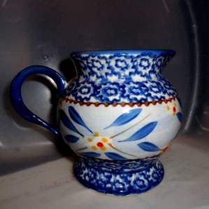 Temp-Tations by Tara Old World Blue Creamer Pitcher - Picture 1 of 7