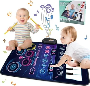 Baby Toys for 1 Year Old Boys & Girls, 2 in 1 Musical Toys, Toddler Piano & Drum - Picture 1 of 7