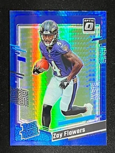 ZAY FLOWERS 2023 DONRUSS OPTIC RATED ROOKIE BLUE HYPER RAVENS RC - EX - Picture 1 of 2