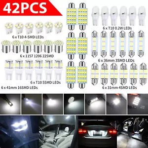 Combo de bombillas LED para matrícula de puerta domo interior de automóvil 42 piezas para camioneta SUV - Imagen 1 de 19