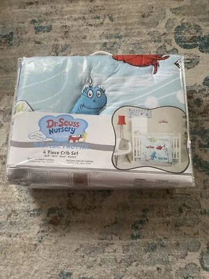 Juego de apuestas para cuna 1 pez 2 peces 4 piezas, edredón, falda para cuna, sábana ajustable y manta ¡Nuevo! Foto 1 de 4