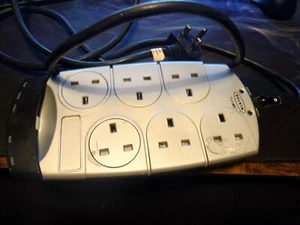 2m Belkin PURE AV Home Theater 6-Outlet Surge Protector Extension Lead - Picture 1 of 6