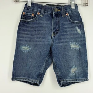 Pantalones Cortos Vaqueros Levi's Niños Talla 7 Reg 511 Ajustados Desteñidos Azul Oscuro Envejecido Ajustables - Imagen 1 de 9