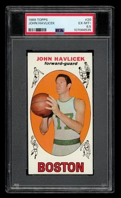 1969-70 Topps Set-Break # 20 John Havlicek PSA 6.5 EX-MT+ - Image 1 of 3