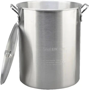 Olla de aluminio 30 cuartos de galón de capacidad, dos asas, tapa de aluminio - Imagen 1 de 6