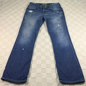 BKE Denim Herren Aiden Relaxed Bootcut Jeans Distressed Risse Größe 30R - Bild 1 von 16