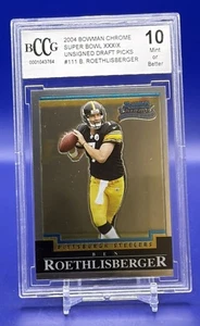 Bowman Chrome Super Bowl XXXIX 2004 Ben Roethlisberger BCCG 10 novato - Imagen 1 de 6
