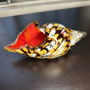 Mundgeblasene Murano Stil Vintage Glas Kunst Muschel Muschel Skulptur Unglaublich - Bild 1 von 10