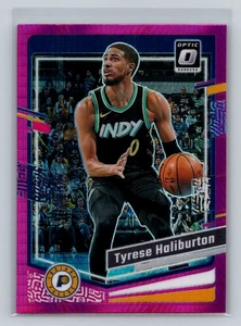 2023-24 Donruss Optic #27 Tyrese Haliburton Hyper Pink NBA Indiana Pacers - Bild 1 von 2