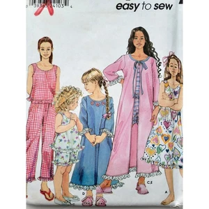 McCall's M6225 Sewing Pattern Kid Tween Teen Pajamas & Robe, Sleepwear Sz 7-16 - Picture 1 of 7