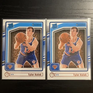 2 Card Lot #249 2024-25 Donruss Rated Rookie Tyler Kolek Rookie New York Knicks - Picture 1 of 2