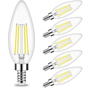 Candelabra LED Bulb, E12 Small Light Bulbs 5000K Daylight Dimmable - 60W Equi... - Picture 1 of 6