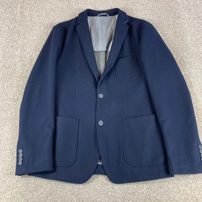 Hugo Boss Blazer Mens 40R Blue Sports Jacket Wool Blend Designer Two Button - Image 1 of 4