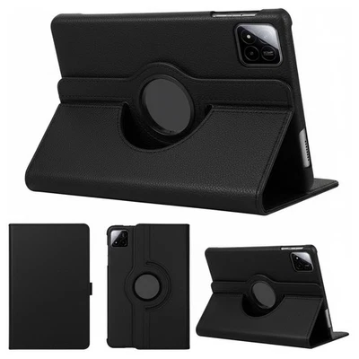 For Xiaomi Pad 7 Pro 11.2" (2024) 360° Rotating Leather Stand Case Cover Black - Image 1 of 4