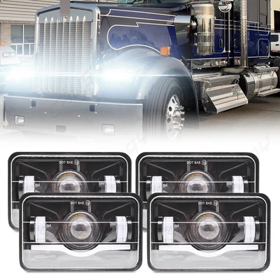 Faros LED Fit Chevrolet K10 K20 K30 1981 1982 1983 1984 1985 1986 4 piezas 4x6" Foto 1 de 4