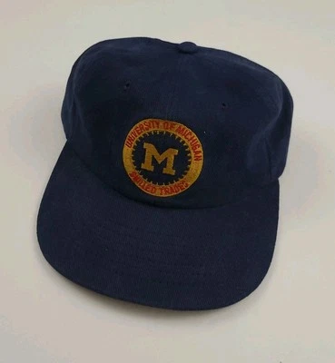 Vintage 90s University Michigan Skilled Trades Embroidered Hat USA Made College - Image 1 of 4