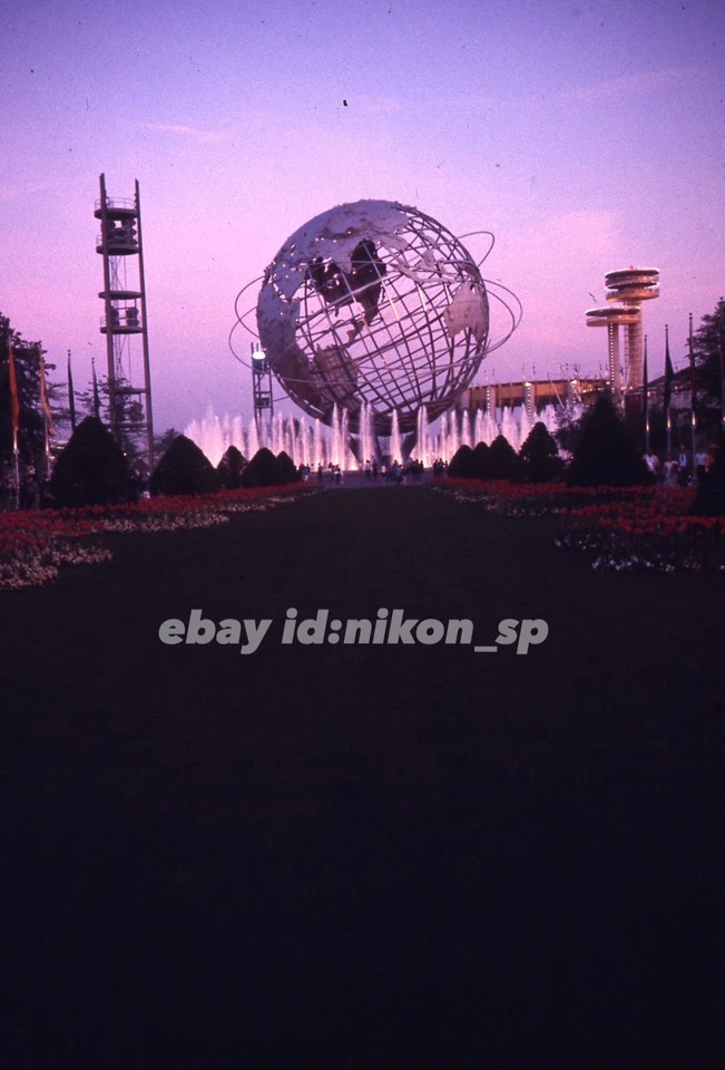 unisphere by gardens at dusk 1964-65 New York World's Fair  #95 - Image 1 of 1