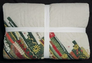 Pottery Barn Winter Dreams King Cal King Quilt Patchwork Handcrafted NWT FR SHIP - Picture 1 of 12