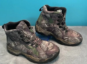 Men's Camo Hunting Boots Waterproof Uninsulated Red Head Size 9 True Timber - Picture 1 of 14