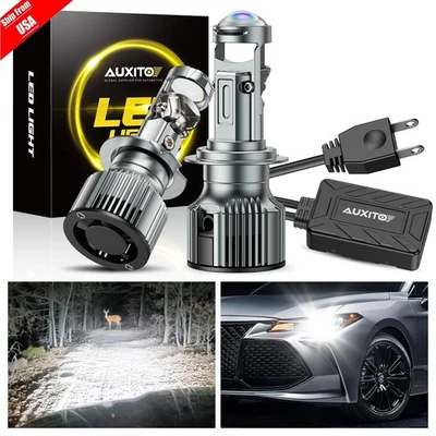 AUXITO H7 100W Bi LED Projector Lens Headlight Bulbs Kit 500000LM Hi-Lo 6500K Foto 1 de 4
