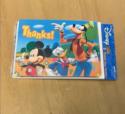 Tarjetas de agradecimiento vintage de Disney con Mickey, Donald y Goofy, 8 tarjetas y sobres Foto 1 de 4