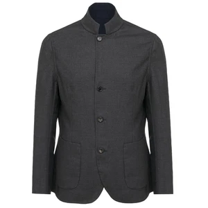 BRUNELLO CUCINELLI Wende Blazer Jacke Kaschmir Seide blau grau i48-50 38-40 - Bild 1 von 17