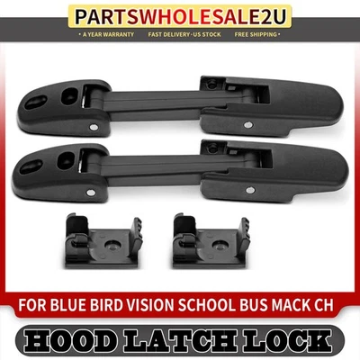 Bloqueo de pestillo de capó izquierdo y derecho 2 piezas para autobús escolar Blue Bird Vision 09-15 Mack CH Foto 1 de 4