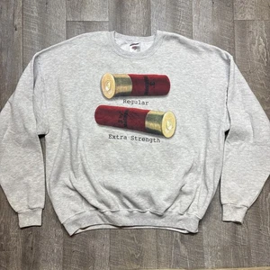 Sudadera De Colección Jerzees Para Hombres 2XL Gris Cuello Redondo Pullover EE. UU. 90s Magnum Shells - Imagen 1 de 5